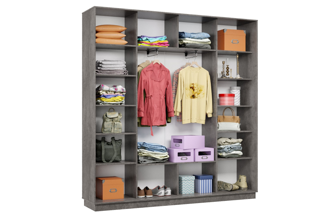 Шкафы-купе 3-х дверные, Шкаф-купе Премьер 35 (01ЗГ;01ЗГ;01ЗГ) фасады зеркало графит/трёхдверный/Профиль чёрный муар