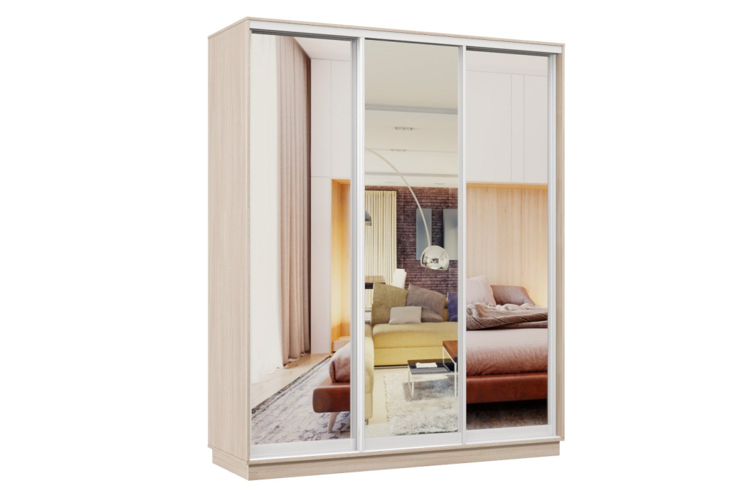 Шкафы-купе, Шкаф-купе Премьер 21 ясень шимо светлый