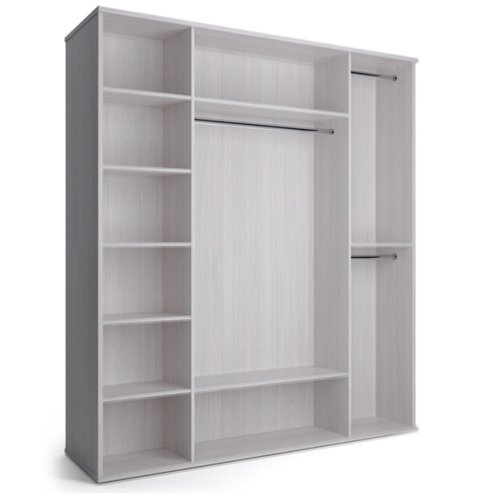 Для одежды, Шкаф 4-х дверный Парма Нео, с зеркалами, ясень анкор светлый