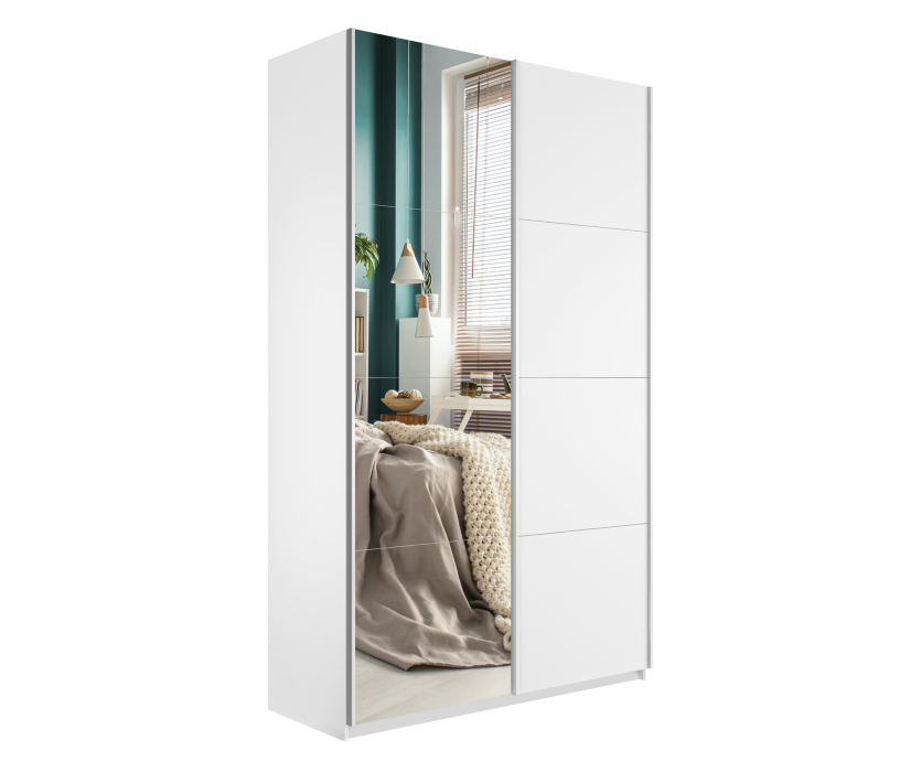 Шкафы-купе 2-х дверные, Шкаф Прайм дуо ДСП+зеркало 2300 х 1600 х 570