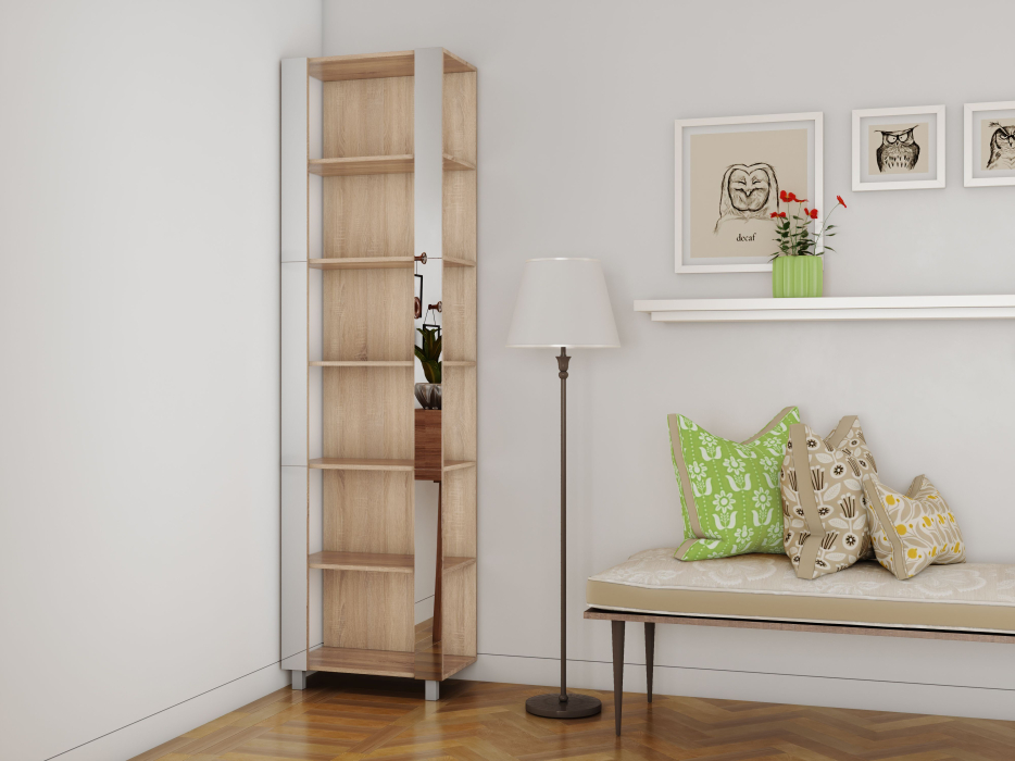 Открытые, Стеллаж модульный Универсальный 35х60х220 Зеркало