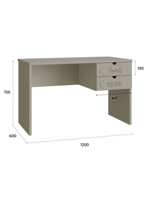 Прямые, Стол письменный ДримСтар ДС-6