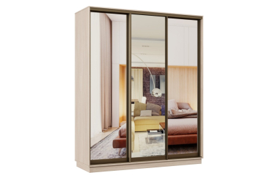 Шкаф-купе Премьер 42 ясень шимо светлый