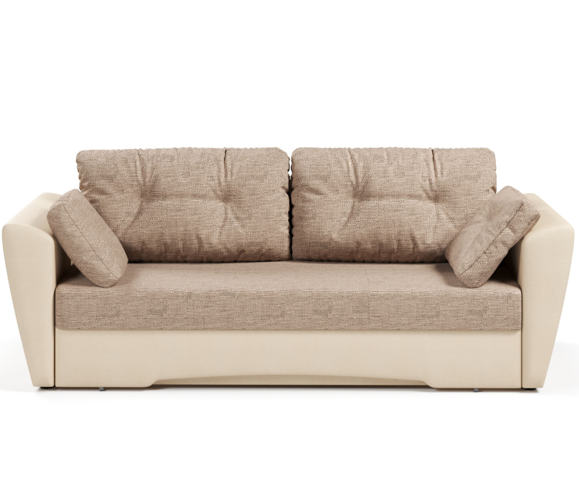 Диваны прямые, Диван-кровать прямой Амстердам еврокнижка,рогожка+экокожа