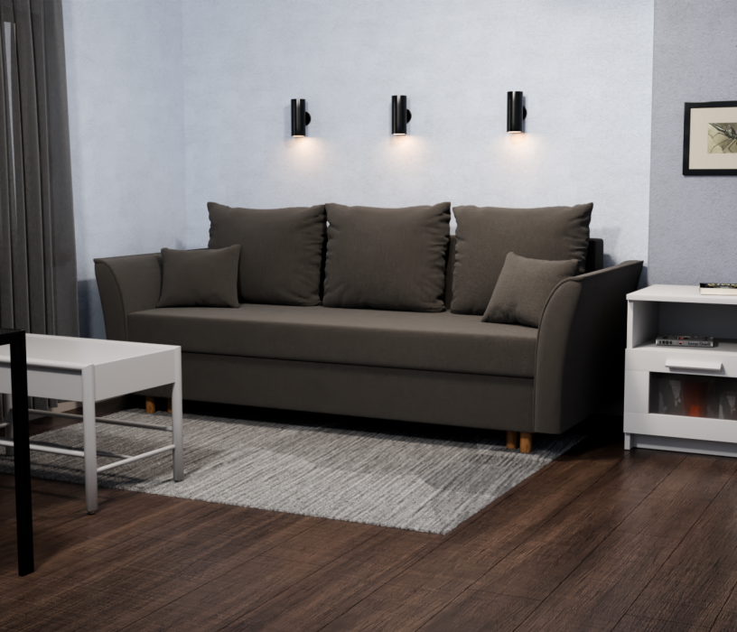 Диваны еврокнижки, Прямой диван Мелодия,еврокнижка,велюр