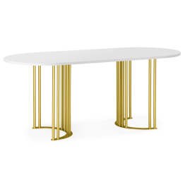 Стол Хьюго О 180 х 90 (золотые ноги)
