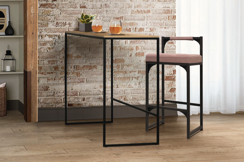 Барные стулья, Стул барный Кантри, велюр киото олива, черный