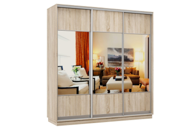 Шкаф-купе Премьер Лайт 63 (05;05;05) трехдверный