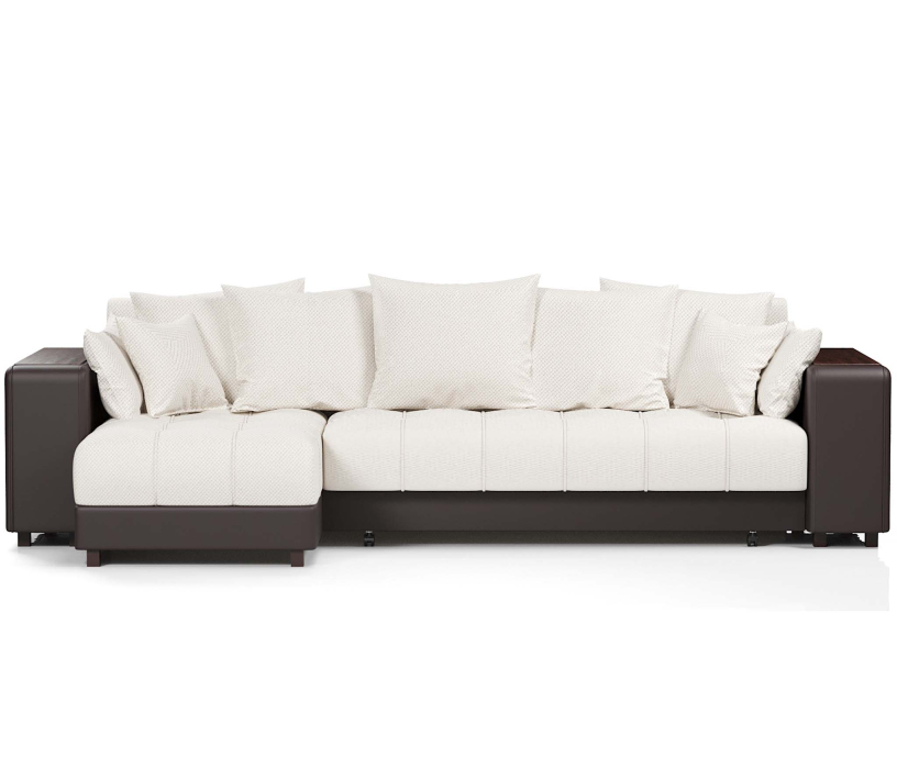 Диваны угловые в гостиную, Диван-кровать угловой  Дубай еврокнижка,велюр+экокожа