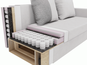 Прямой диван Мелодия,НПБ,еврокнижка,велюр