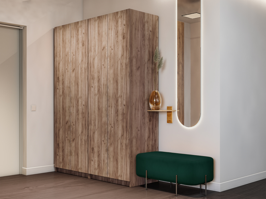 Шкафы распашные, Шкаф распашной Е1 Локер 162х52.5х220 см, с модулем