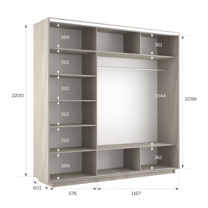 Шкафы-купе 3-х дверные, Шкаф-купе Экспресс 3-х дверный Фотопечать Калейдоскоп Стекла 180х60х220