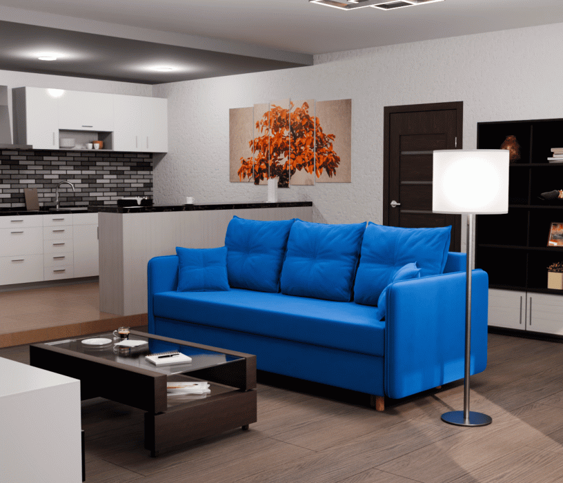 Диваны еврокнижки, Прямой диван Лотос,НПБ,еврокнижка,велюр