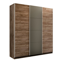Шкаф-купе Эста 3-х дверный ДСП/Стекла хаки/Доводчик 270х66х240