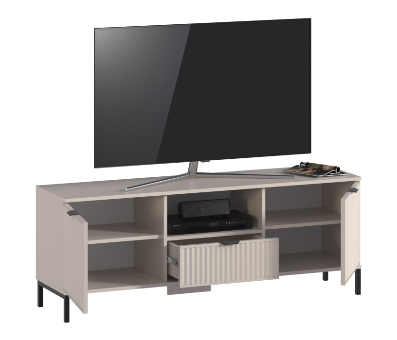 ТВ-тумбы, Тумба под телевизор Турин СБ-3572 Кашемир серый/МДФ Кашемир