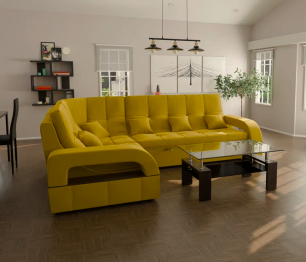 Модульный диван Майами-3,микровелюр,антивандальная ткань,венеция