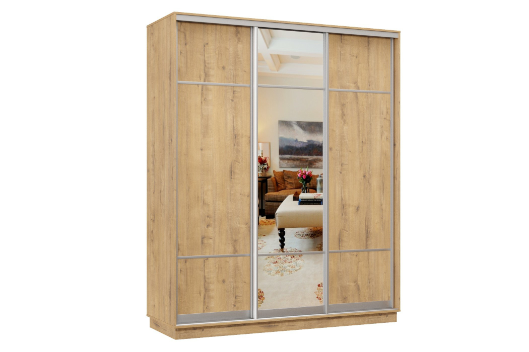 Шкафы-купе 3-х дверные, Шкаф-купе Премьер Лайт 22 (08;11;08) трехдверный