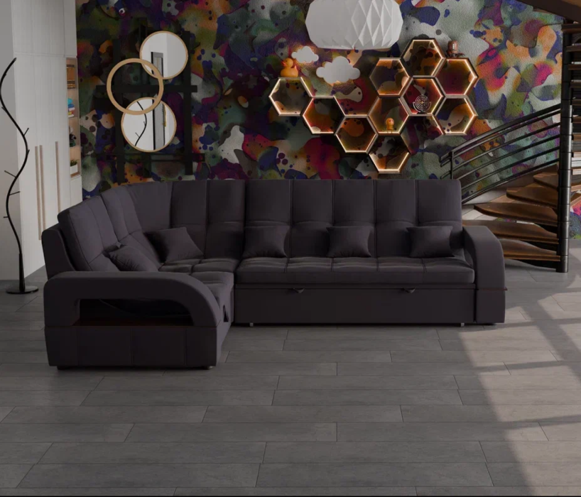 Диваны угловые в гостиную, Модульный диван Майами-3,микровелюр,антивандальная и водостойкая ткань,венеция