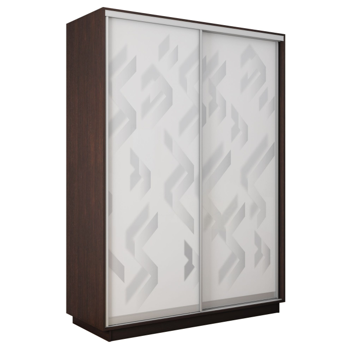 Шкафы-купе 2-х дверные, Шкаф-купе Экспресс 2-х дверный Фотопечать Ленты Стекла 140х60х240