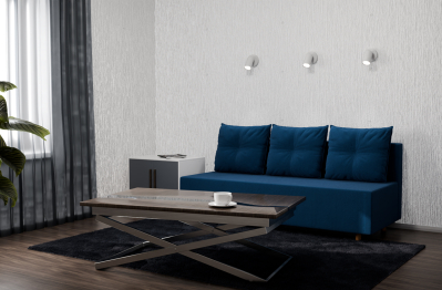 Прямой диван Сияние,еврокнижка,велюр