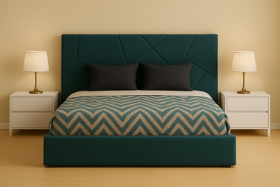 Кровать Абстракция в базовых тканях, без основания и без подъемного механизма, 160х200