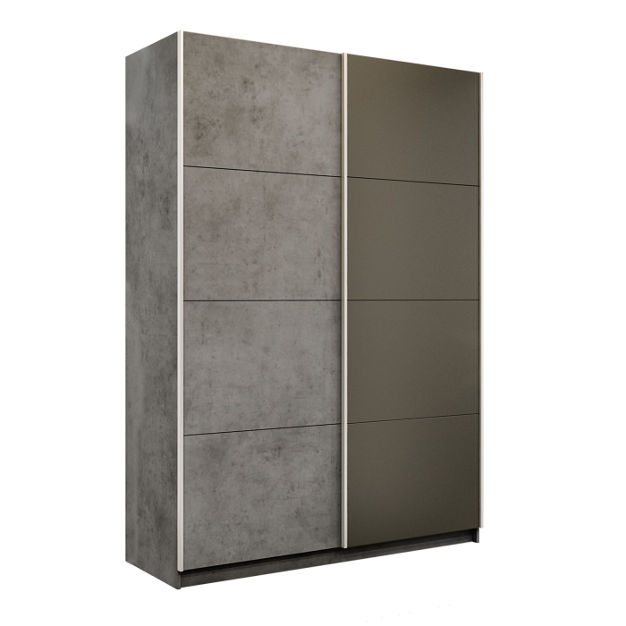 Шкафы-купе 2-х дверные, Шкаф-купе Прайм 2-х дверный ДСП/Стекло хаки/Доводчики 120х57х230