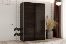 Шкафы-купе 2-х дверные, Шкаф-купе Smart 1224 2х дверный (фасады ЛДСП) профиль серебро