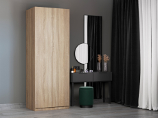 Шкафы распашные, Шкаф складной Е1 Локер ("Гармошка" с системой Push to Move/Правый)81х52.5х220 см, с полками