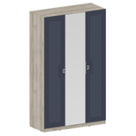 Для одежды, Шкаф Лежер ШК-3103, дуб серый, холст сапфировый