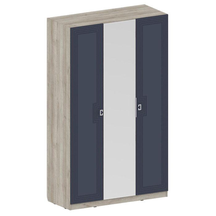 Для одежды, Шкаф Лежер ШК-3103, дуб серый, холст сапфировый
