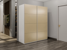 Шкафы-купе 2-х дверные, Шкаф-купе Эста 2-х дверный Стекла фисташка/Доводчик 180х66х240