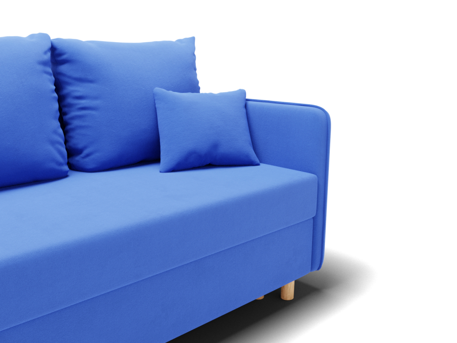 Диваны кровати со спальным местом, Прямой диван Санти,еврокнижка,велюр