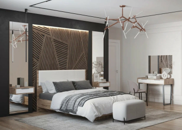 Зеркало навесное Николь мод.10, дуб альпийский