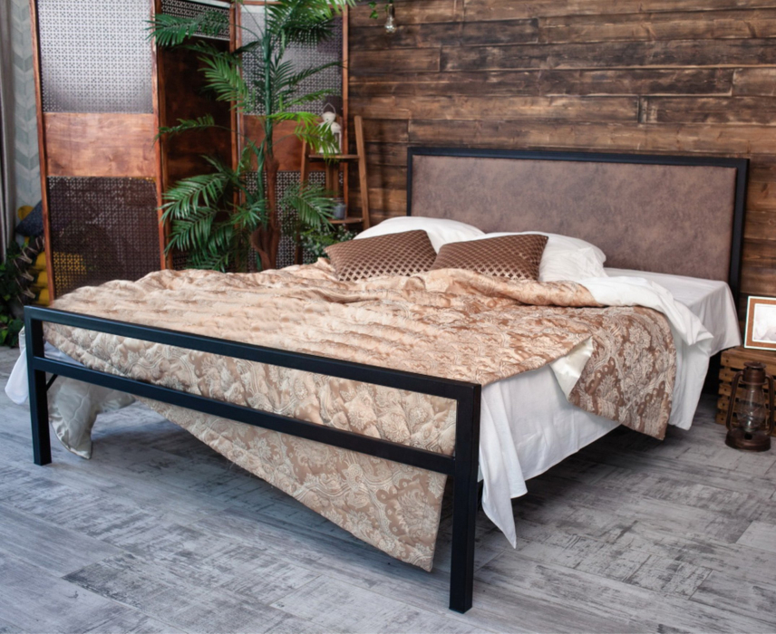 Кровати 120 см, Кровать в стиле лофт Лоренцо 1.2 (Черный)