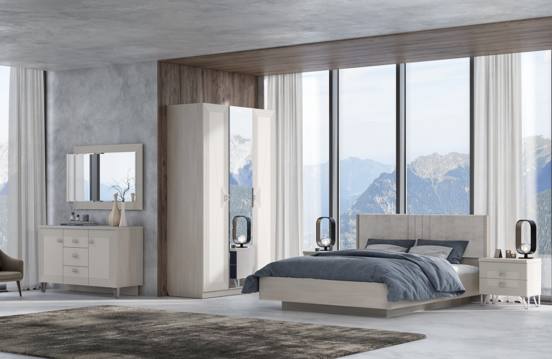 Кровати с мягким изголовьем, Кровать Лежер КРП-311-16-14 1,4, бодега белая, ткань missoni 18