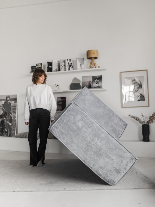 Бескаркасная мебель, Бескаркасная оттоманка Клайд,плюше