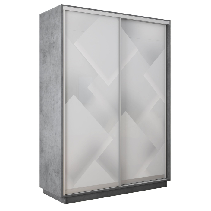 Шкафы-купе 2-х дверные, Шкаф-купе Экспресс 2-х дверный Фотопечать Квадрат Стекла 140х45х220