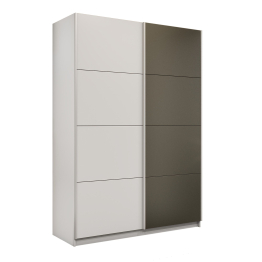 Шкаф-купе Прайм 2-х дверный ДСП/Стекло хаки/Доводчики 160х57х230