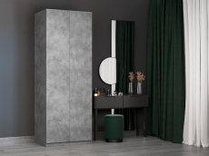 Шкафы распашные, Шкаф складной Е1 Локер ("Гармошка" с системой Push to Move/Левый)81х52.5х220 см, с модулем