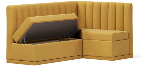 Кухонный угловой нераскладной диван Кафф, велюр