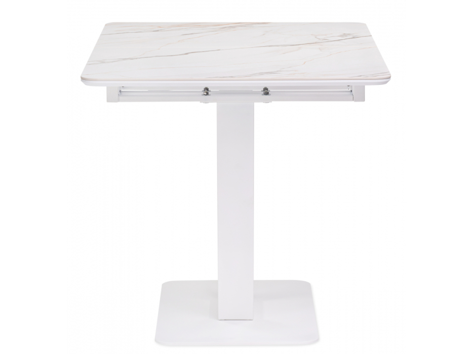 Обеденные столы, Стол  Бугун 120х80х77 белый мрамор с прожилками
