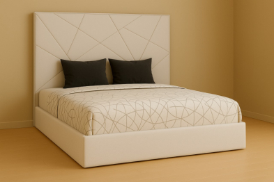 Кровать Абстракция в базовых тканях, с основанием и с подъемным механизмом, 160х200