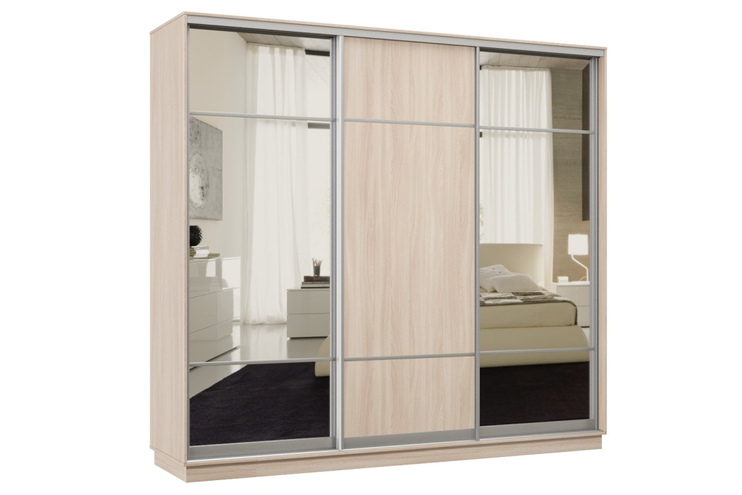 Шкафы-купе 3-х дверные, Шкаф-купе Премьер Лайт 63 (11;08;11) трехдверный