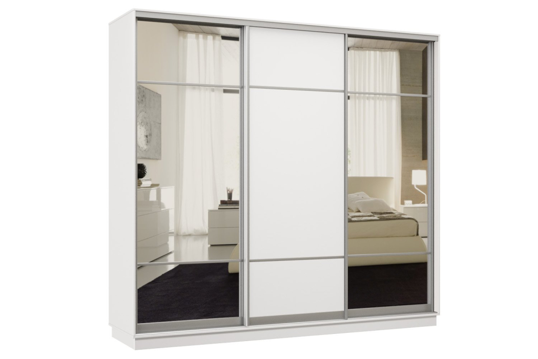 Шкафы-купе 3-х дверные, Шкаф-купе Премьер Лайт 62 (11;08;11) трехдверный