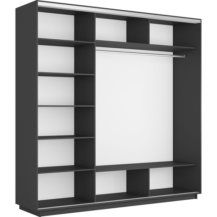 Шкафы-купе 3-х дверные, Шкаф-купе Экспресс 3-х дверный Фотопечать Квадрат Стекла 240х60х220