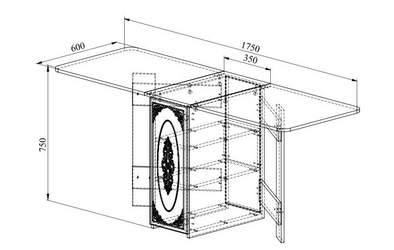 Столы-трансформеры, Стол раскладной Ассоль Лайт СМ-05