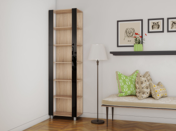 Стеллаж модульный Универсальный 35х51х230 Черное стекло