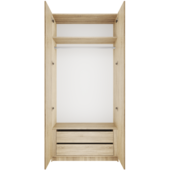 Шкафы двухстворчатые, Шкаф распашной Локер 2-х дверный с 1 модулем