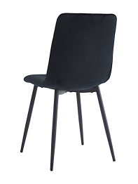 Стул мягкий DC209 велюр каркас металл черный КРУГЛЫЙ