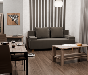 Прямой диван Инди,НПБ,еврокнижка,велюр